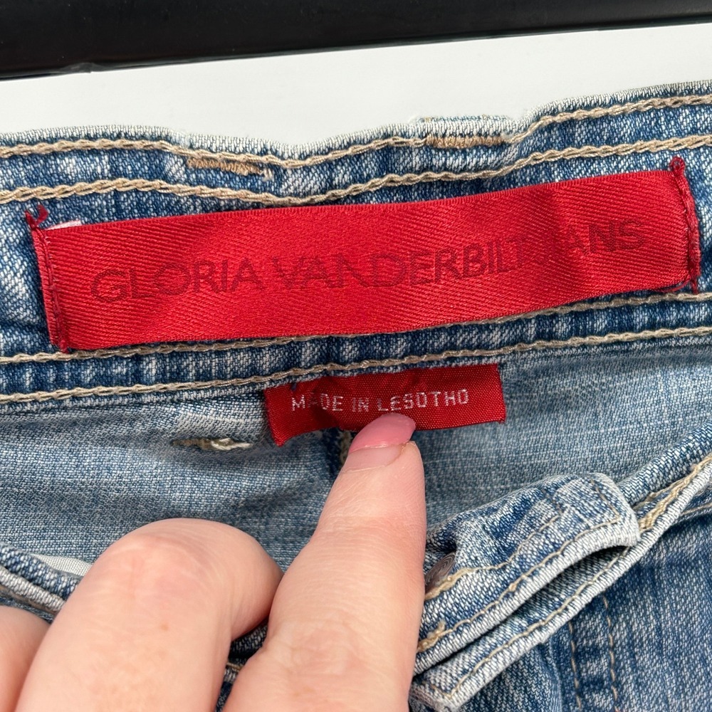 Gloria Vanderbilt Jeans Straight 14 Short Blue Medium Wash Denim High Rise Y2K - Picture 4 of 9